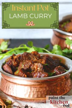 the instant pot lamb curry recipe is ready to be eaten