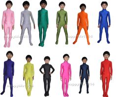 NEW Kid Children Lycra Spandex Zentai costume party Bodysuit Catsuit Unitard  #Unbranded #Suit Costume Long Sleeve Stretch Bodysuit, Stretch Long Sleeve Costume Bodysuit, Stretch Long Sleeve Bodysuit For Costume, Stretch Long Sleeve Unitard For Costume Party, Party Bodysuit, Costume Bodysuit, Suit Stores, Super Suit, Lion Pictures