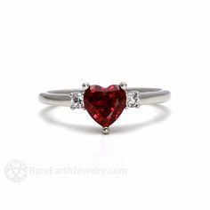 Ruby Ring Ruby Engagement Ring Heart Promise Ring 3 Stone Diamonds 14K or 18K Gold Red Gemstone Ring July Birthstone by RareEarth on Etsy https://www.etsy.com/listing/200970205/ruby-ring-ruby-engagement-ring-heart Three-stone Fine Jewelry For Proposal, Fine Jewelry Three Stone For Proposal, Three Stone Fine Jewelry For Proposal, Fine Jewelry Three Stone Rings For Proposal, White Gold Three Stone Ring For Proposal, White Gold Three Stone Proposal Rings, Red Diamond Heart Ring For Anniversary, Red Heart Shaped Diamond Anniversary Ring, Red Heart Diamond Ring For Anniversary