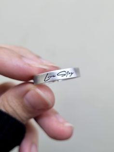 LoveStay Ring made with love of SKZ 🖤 Made of silver Made on order Customized Silver Engraved Adjustable Ring, Customized Silver Engraved Ring Adjustable, Customized Adjustable Silver Engraved Ring, Customized Adjustable Silver Rings, Adjustable Silver Engraved Ring For Valentine's Day, Customized Silver Engraved Ring With Adjustable Fit, Skz Rings, Moon Jewellery, Purple Moon