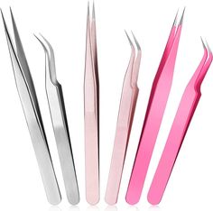 6 Pieces Eyelash Extension Tweezers, Straight and Curved Tip Stainless Steel Tweezers Nippers Volume Lash Tweezers for Eyelash Extensions False Lash Application Tools (Colorful) Material: Stainless Steel Color: Pink,silver Style: straight and curved-tip DM/Email for Business Inquiries Contact: Email: info@smilesandstylesent.com Whatsapp: +92-309-1743307 #lash #volumelashes #minklashes #tweezerset #melblashes #lashbarnorway #tweezersmakers #tweezersmanufacturers #lashartist #love Lash Application, Lash Tweezers, Eyelash Tools, Eyelash Tweezer, Garden Items, Volume Lashes, Lash Artist, Eyelash Extension, False Lashes