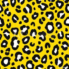 an animal print pattern in black and yellow