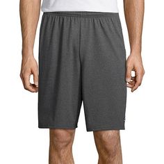 Gear up for a HIIT workout or a casual walk wearing this pair of men's active shorts from Champion. They are made from breathable cotton-jersey with an elastic-waistband and side slip pockets. Front Style: Flat FrontClosure Type: Full ElasticFit: Loose FitPockets: 2 Front Slip PocketsRise: At WaistShort Length: Mid LengthFiber Content: 100% CottonFabric Description: JerseyInseam: 10 InCare: Machine Wash, Tumble DryShorts Type: Workout Shorts, Running ShortsCountry of Origin: Imported Athletic Fit Cotton Shorts For Athleisure, Relaxed Fit Gray Athletic Shorts With Moisture-wicking, Gray Moisture-wicking Athletic Shorts With Relaxed Fit, Cotton Jogging Shorts, Athletic Fit Cotton Shorts, Cotton Athletic Shorts For Training, Gray Moisture-wicking Athletic Shorts, Cotton Athleisure Shorts With Go-dry Technology, Athleisure Cotton Athletic Shorts For Training