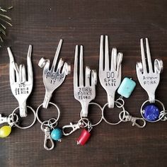 six forks with the words do it right and don't bite them on them