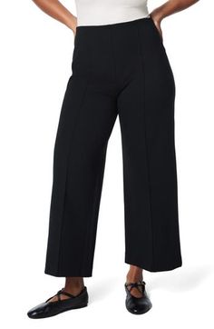 You'll feel ultra supported in these stretchy, cropped wide-leg pants fitted with a pull-on waist and booty-lifting and hidden core-shaping technology. Lined 68% Lenzing™ EcoVero™ rayon, 28% nylon, 4% elastane Lenzing EcoVero rayon is a more-sustainably produced fiber made using pulp made from renewable wood sources Machine wash, line dry Imported Fall Athleisure Pants For Workwear, Workwear Cropped Leg Pants With 4-way Stretch, Black 4-way Stretch Wide Leg Pants For Work, Elastane Cropped Leg Pants For Workwear, Black 4-way Stretch Bottoms For Workwear, Workwear Athleisure Ankle-length Pants, Athleisure Workwear Bottoms For Fall, Fall Athleisure Workwear Bottoms, Fall Athleisure Bottoms For Work