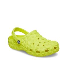 Crocs-Classic Geometric Clog It’s the iconic clog that started a comfort revolution around the world! The go-to comfort shoe, the Crocs Classic Geometric Clog offers lightweight Iconic Crocs Comfort™; a color for every personality, and an ongoing invitation to be comfortable in your own shoes. This quick-drying pair is water friendly, buoyant, and designed with ventilation holes for added breathability. A pivoting heel strap secures the fit. Comfort Shoe, Crocs Clogs, Sneaker Sale, Strap Heels, Ballerinas, Mens Casual Shoes, Comfortable Shoes, Clogs, Casual Shoes