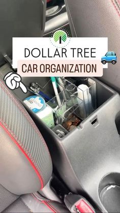 dollar tree car organization in the center console