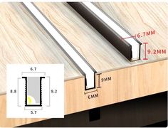 an image of a piece of wood with the measurements for it and how to measure it