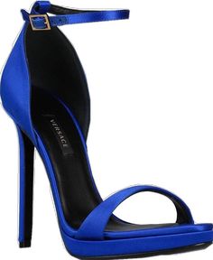 Blue Open Toe Sandals For Gala, Blue Luxury Platform Sandals, Luxury Blue Platform Sandals, Chic Blue Sandals For Night Out, Blue High Heel Sandals For Gala, Luxury Blue Sandals With Padded Heel, Blue Ankle Strap Sandals For Gala, Blue Open Heel Heels For Gala, Elegant Blue Sandals With 4-inch Heel