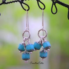 Dainty Boho Turquoise Cluster Bead Earring Dangles with Turquoise Blue Czech Glass Beads & Silver Fi Turquoise Czech Glass Beaded Earrings, Turquoise Teardrop Earrings With Faceted Beads, Turquoise Wire Wrapped Czech Glass Earrings, Turquoise Czech Glass Dangling Beads Earrings, Turquoise Czech Glass Dangling Earrings, Turquoise Czech Glass Earrings With Dangling Beads, Handmade Turquoise Beaded Earrings With Czech Glass, Adjustable Turquoise Earrings With Faceted Beads, Turquoise Czech Glass Dangle Jewelry