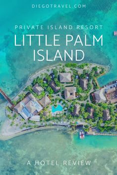 the private island resort in little palm island is featured on this travel brochure