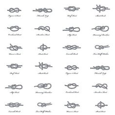 an image of different types of knots