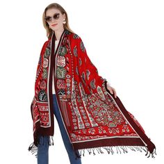 PRICES MAY VARY. Incredibly Size: Our scarf is 96.3*43.3 inches (2.45*1.1m) with tassels, it's more than 50% larger than a regular scarf. They can be used as a scarf, neck wear, prayer shawl, head wraps and poncho, dupatta, hijab, blanket, bathrobe, ruana and so on. Natural Materials: We only use high quality 100% pure mulberry satin silk for scarves. These make the scarf lustrous, soft, breathable, delicate, skin-friendly, lightweight, and comfortable. Available for people all ages. Wearing Occ Travel Scarf, Merino Wool Scarf, Poncho Shawl, Cashmere Wrap, Pashmina Shawl, Pashmina Scarf, Wool Scarf, Cashmere Scarf, Shawls And Wraps