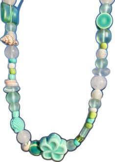 Green Ocean-inspired Necklaces For The Beach, Green Ocean-inspired Necklaces For Beach, Ocean-inspired Green Necklaces For Beach, Green Ocean-inspired Beach Necklaces, Turquoise Ocean-inspired Beaded Necklace, Ocean-inspired Turquoise Beaded Necklace, Ocean-inspired Turquoise Beaded Necklace For Vacation, Turquoise Beaded Necklaces With Round Beads, Ocean-inspired, Ocean-inspired Turquoise Beaded Necklaces