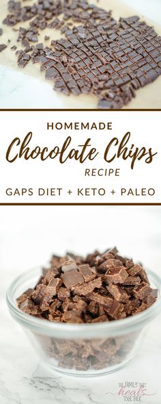 homemade chocolate chips recipe in a glass bowl