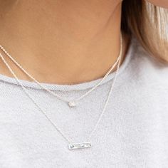 Bespoke, taking customization to a more personal level. Customize this delicate plate necklace with initials, a significant date, a declaration of love, or get creative with any engraving of your choice. A meaningful gift for bridesmaids, brides, Product Details Engravable Total length 16" Bar measures 3/4" by 1/8" Spring ring closure Engraving component sterling silver All other hardware sterling silver Inappropriate Language We are unable to process any engraving request containing profanities Engravable Necklace, Necklace With Initials, Custom Engraved Necklace, 1920s Jewelry, Declaration Of Love, Gorjana Jewelry, The Bling Ring, Diamond Bar Necklace, Gift For Bridesmaids