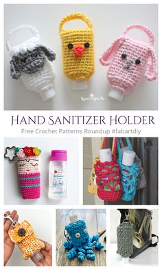 crochet patterns for hand sanitizer holders