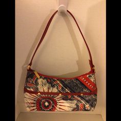 St John Red/White/Blue Hand Bag Hight 7.5 Inches Length 14 Inches Width 3 Handle 10 Inches Great Pre Owned Condition Suede Purse, Patent Leather Bag, Vintage Shoulder Bag, Quilted Totes, Blue Hand, Nylon Tote, Card Bag, Green Suede, Quilted Bag