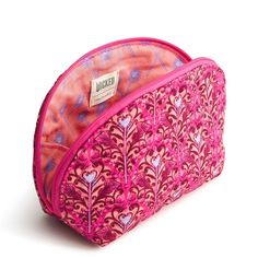 Our Mini Dome Cosmetic is perfectly sized to fit in your purse, handbag, or travel tote, making it ideal for carrying your essential makeup items on the go without taking up too much space. Whether you're touching up your makeup during the day or packing light for a weekend getaway, our compact bag offers the perfect solution for keeping your beauty essentials close at hand. Vera Bradley Wicked Mini Dome Cosmetic Bag in Bewitching Pink Essential Makeup, Inside My Bag, Compact Bag, Backpack Lunch Bag, Duffel Bag Backpack, Belt Purse, Makeup Items, Stocking Stuffer Gifts, Duffel Bag Travel