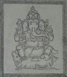 a drawing of an elephant sitting on top of a table next to a dog and another animal