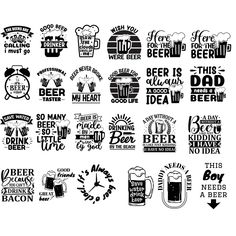 Quotes Alcohol, Beer Glass Svg, Beer Taster, Beer Clipart, Beer Logos, Beer Svg, Laser Engraving Ideas, Alcohol Quotes, Quote Svg Files