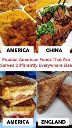 the different types of food that are on display for people to eat in china and america