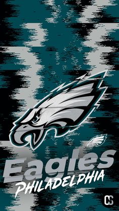 the philadelphia eagles logo is reflected in water