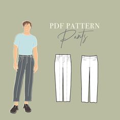 Elevate your sewing game with our meticulously crafted Men's Work Pants & Business Pants Digital Sewing Pattern! This pattern is your gateway to creating stylish, comfortable, and versatile pants that are perfect for both professional settings and everyday wear. Key Features: 👔 Size Range: Our pattern caters to US sizes XS-XL, ensuring a tailored fit for a wide range of body types. 📏 Printable in A4, A0 and Letter Sizes: Convenience is key! This pattern is designed to be printed in both A4 and Mens Sewing, Pants Pattern Free, Mens Sewing Patterns, Carrot Pants, Sewing Pants, Pants Sewing, Mens Work Pants, Versatile Pants, Pants Sewing Pattern