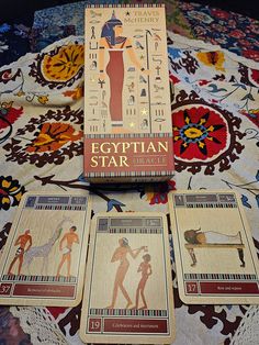 egyptian star oracles on a table cloth