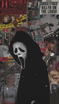 a movie poster with an image of a person wearing a mask and covering his face