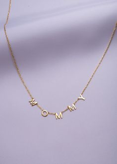 Personalized Name Necklace - Letter Necklace - Gift for Mom - Mom Necklace - Wife Necklace - Mom Gifts - Birthday Gift - Custom Initial - Mother's Day Gifts C U S T O M - I N I T I A L - N E C K L A C E - Material: Solid 925 Sterling Silver , 8K Solid Gold 14K Solid Gold - Finish : Sterling Silver - Gold Filled - Rose Gold Filled * All our jewelries are handcrafted at our workshop. H O W - T O - O R D E R 1- Select color and length from the menu 2- Select number of initials from the menu 3- Ente Letter-shaped Name Necklaces For Mother's Day, Mother's Day Letter Necklaces With Names, Mother's Day Letter-shaped Name Necklaces, Mother's Day Letter Shaped Name Necklace, Gold Letter Print Necklace For Birthday, Gold Necklaces With Letter Print For Birthday, Mother's Day Name Letter Necklaces, Letter Print Nameplate Necklace As Gift, Letter Print Nameplate Necklace For Gift