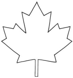 a black and white image of a maple leaf with the outlines cut out on it