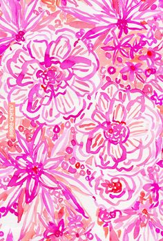 pink and purple flowers on white background