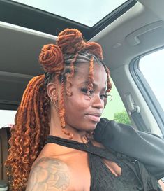 Starter Locs Women, Marley Twists Over Locs, Loc Ponytail Styles, Starter Loc Styles, Styles Locs, Female Dreadlocks Styles, Dreadlocks Hair Care