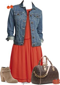 Mode Rockabilly, Fall Fashion Staples, Looks Chic, Komplette Outfits, Orange Dress, Autumn Fashion Women