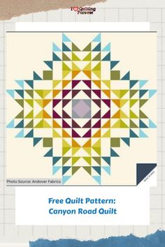 Free Quilt Pattern Canyon Road Quilt Road Quilt, Canyon Road, Nine Patch