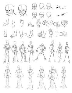 an image of various poses and gestures for the character in this video game, which is drawn