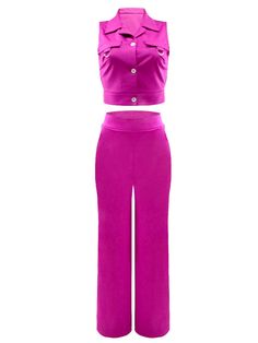 Details: Material: 90-95% Polyester Polo Neck Vest Solid Color Two-Piece Outfits High-Waisted Straight Leg Long Pants Casual Stretchy Fitted Wide Leg Set With Pockets, Fitted Long Pants Sets With Pockets, Fitted Trousers Pant Set For Spring, Spring Fitted Trousers Pant Set, Fitted Wide Leg Pants With Pockets For Loungewear, Fitted Sets With Pockets And Long Pants, Fitted Sets With Pockets In Long Pants, Fitted High Waist Sets With Pockets, Casual Fitted Two-piece Pantsuit