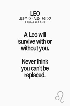 the quote leo on leo is written in black and white, with an image of leo