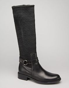 The all-weather FASHIONABLE perfect black boot from Aquatalia! Fall Boots, Boots Fall, Fall 2014, Up To Date, Biker Boot, Riding Boots, Black Boots