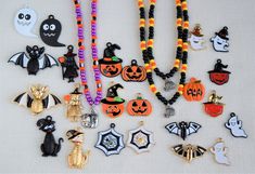 Halloween silver or gold and enameled charms with handmade beaded necklaces and bracelets. They make a great addition to a Halloween costume or wear them to get into your Spooky Spirit. They also make a wonderful gift or Halloween party favor. You select your desired length. All have lobster claw clasps. The necklaces and bracelets are made with a stretchy beading cord that gives you some flexibility in fit and I can add an extension chain if desired for extra length. **When ordering send me a m Halloween Themed Jewelry For Costume Party, Themed Jewelry For Halloween Costume Party, Novelty Jewelry For Halloween Costume, Novelty Halloween Costume Jewelry, Halloween Novelty Jewelry With Charms, Halloween Silver Jewelry With Round Beads, Silver Round Beads Jewelry For Halloween, Silver Jewelry With Round Beads For Halloween, Halloween Gift Jewelry With Round Beads