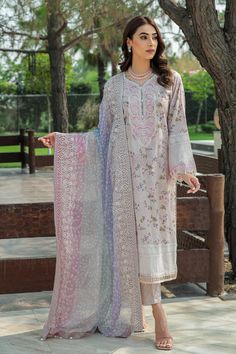 Nureh NSG-61 Gardenia Embroidered Lawn 2022 Multicolor Floral Embroidered Lawn Suit For Spring, Spring Multicolor Lawn Suit With Floral Embroidery, Spring Lawn Suit With Multicolor Embroidery And Printed Motifs, Embroidered Multicolor Lawn Suit For Spring, Spring Embroidered Multicolor Lawn Suit, Spring Cotton Lawn Suit With Floral Embroidery, Embroidered Cotton Lawn Suit For Spring, Spring Embroidered Cotton Lawn Suit, Pakistani Suits Online