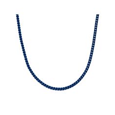 Add a cool pop of color to your style with this blue acrylic-coated stainless steel chain necklace. Add a cool pop of color to your style with this blue acrylic-coated stainless steel chain necklace. FEATURES Chain length: 22 in. Chain type: franco Chain width: 5 mm Total weight: 55 grams Clasp: lobster-claw Metal: stainless steel Finish: polished Packaging: boxed Size: 22". Gender: male. Age Group: adult. Blue Cable Chain Necklace As Gift, Blue Silver Chain Necklace As Gift, Trendy Blue Chain Necklace Gift, Trendy Blue Chain Necklace For Gift, Blue Box Chain Necklace As A Gift, Blue Box Chain Necklace For Gift, Blue Link Necklace For Gift, Blue Stainless Steel Necklace With Adjustable Chain, Blue Stainless Steel Chain Jewelry