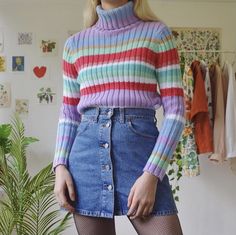 Crochet Aesthetic, Danielle Nicole, Color Inspo, Fun Fashion, The 60s, Cute Fits, Preppy Outfits, Sweater Fashion, Sewing Inspiration