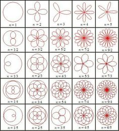 how to draw flowers with different shapes and sizes, including the petals on each side