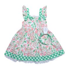 Cupcakes And Cashmere. Kids / Girls 5/5t. Strawberry Fields Dress. Green, White Gingham Headband Included. Ruffle Sleeves. Bow Detail At The Straps. Button Up Back Closure. White Eyelet Underskirt. Brand New With Tags. *Ships Next Business Day So You Can Get Your Items Fast. Sweet Spring Dress For Picnic, Sweet Spring Dresses For Picnic, Sweet Spring Picnic Dress, Sweet Gingham Dress For Spring, Sweet Gingham Dress With Ruffles, Sweet Spring Gingham Dress, Cute Gingham Dresses With Lace Trim, Cute Gingham Dresses For Garden Party, Cute Green Dress For Picnic