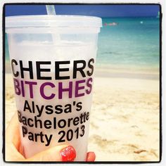 Personalized Bachelorette Party Tumbler 16 ounce by VinylGifts, $10.00.. Michelle is amazing! Custom makes and quick shipment! Great for Bach parties and for Bride and Groom's honeymoon! Mexico Bachelorette, Glassware Wedding, Personalized Bachelorette, Personalized Glassware, Friends Wedding, Unique Gifts For Him, Wedding Fun