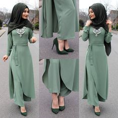 L’image contient peut-être : 2 personnes, personnes debout Muslimah Dress, Muslim Women Fashion, Islamic Dress, Muslim Fashion Hijab, Muslim Fashion Dress, Muslim Outfits, Muslim Fashion Outfits, Muslimah Fashion Outfits