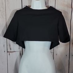 Size 8 Black Short Sleeve Crop Top For Evening, Crop Top, Crop Tops, Women Shopping, Color, Black