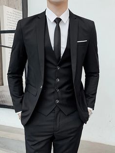 Costum Elegant, Cheap Suits, Evening Suit, Costume Noir